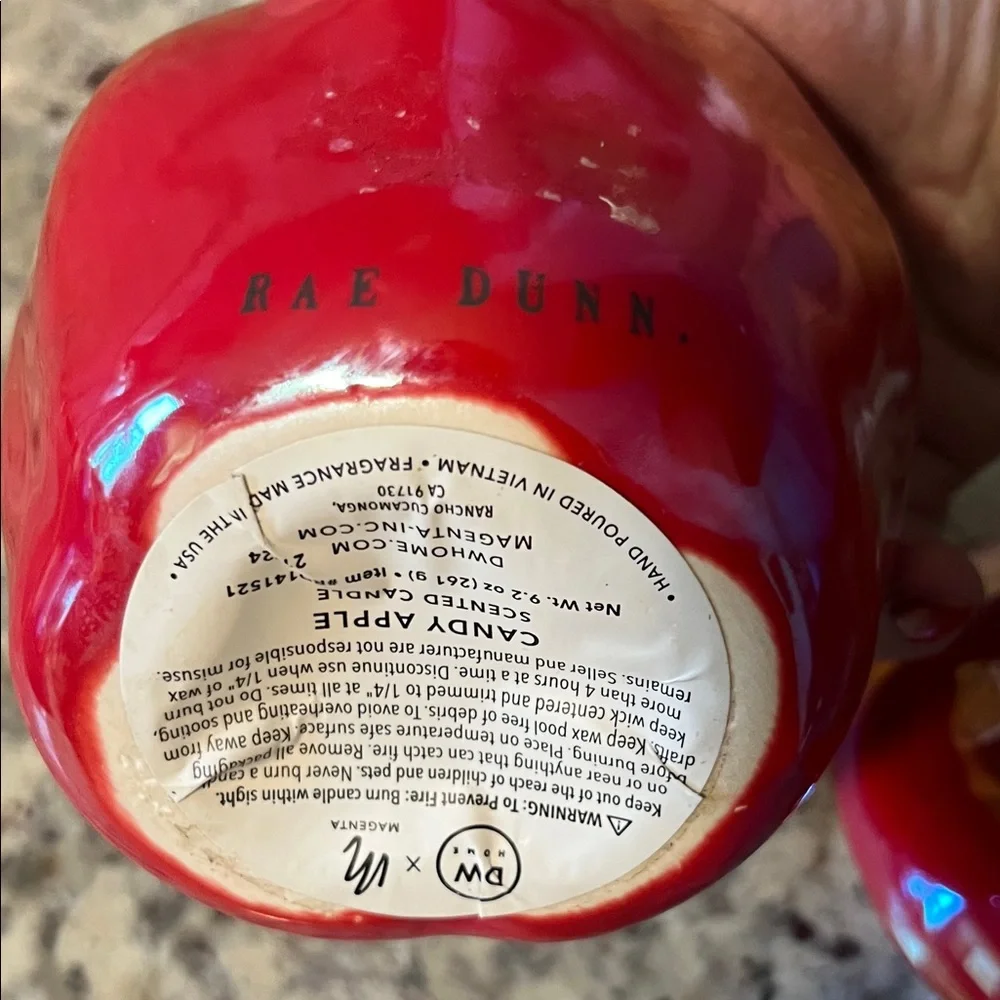 Red Apple Ceramic Candle Jar with Lid